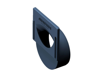 ANRIN SELF FRONT WALL END CAP BLACK WITH PIPE POLYPROPYLENE