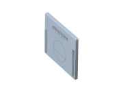 ANRIN SELF FRONT WALL END CAP GREY CLOSED POLYPROPYLENE