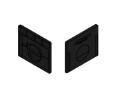 ANRIN SELF FRONT WALL END CAP BLACK CLOSED POLYPROPYLENE