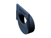 ANRIN SELF FRONT WALL END CAP BLACK WITH PIPE POLYPROPYLENE